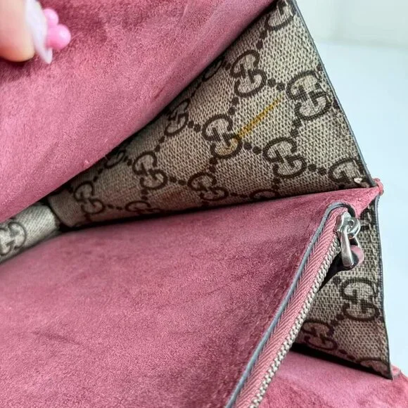 Gucci GG Logo Supreme Medium Flore Dionysus Shoulder Bag with Floral Detailing - Picture 9 of 9